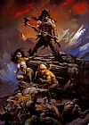 Frank Frazetta Fire and Ice Movie Poster painting